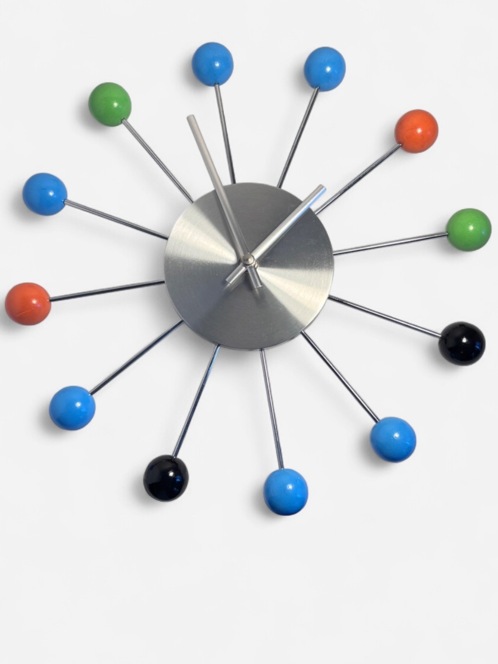 Mid-Century Modern George Nelson-style starburst atomic ball clock